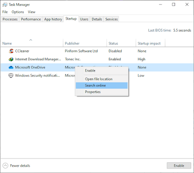 كيفية ايقاف برامج بدء التشغيل ويندوز 10 - ايقاف برامج التشغيل التلقائي 3 task manager 2